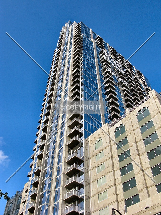 Looking up the southwest corner