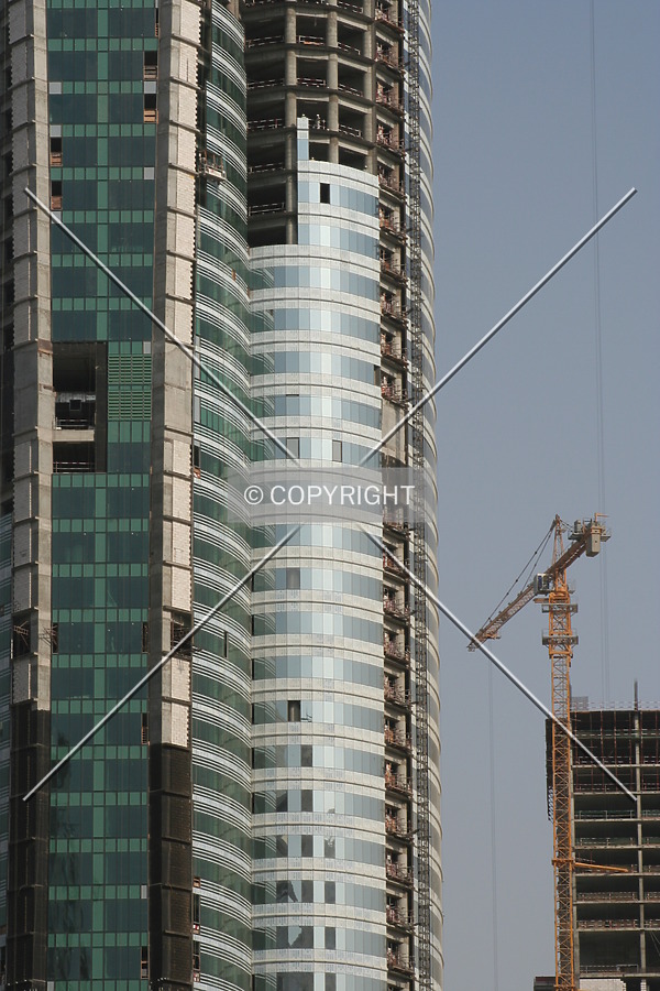View of the facade progress