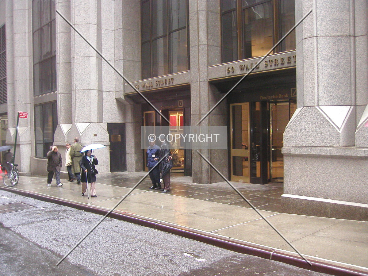In front of backside entrance (not Wall Street)
