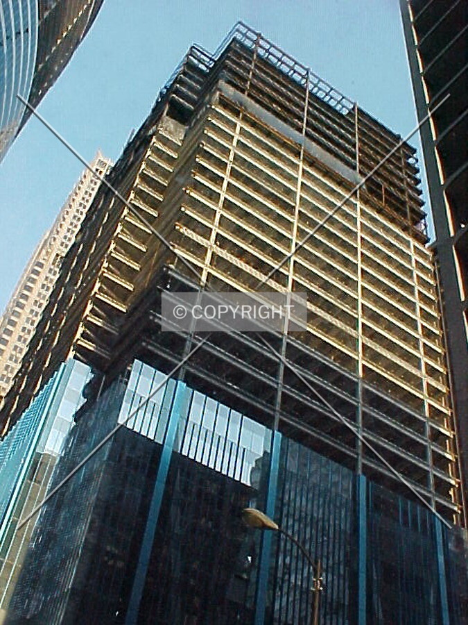 Looking up at the western facade