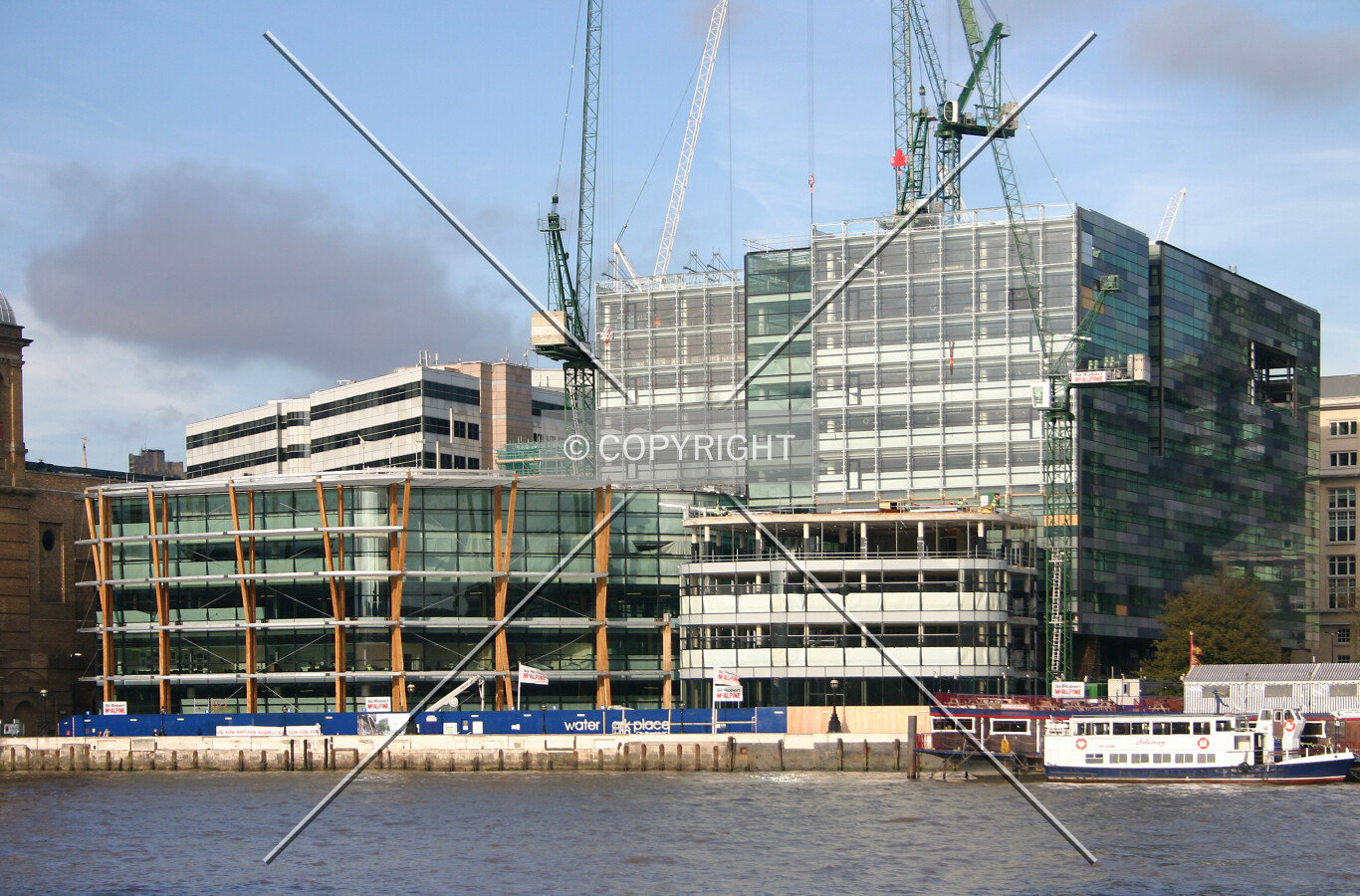 View north from across the Thames