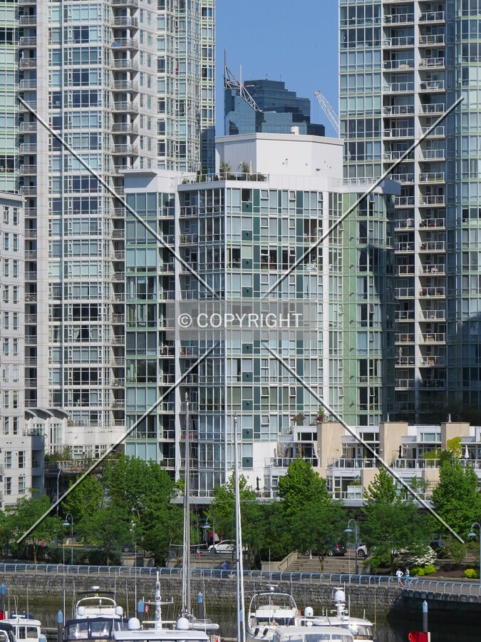 View to the northwest from the Cambie Bridge over False Creek