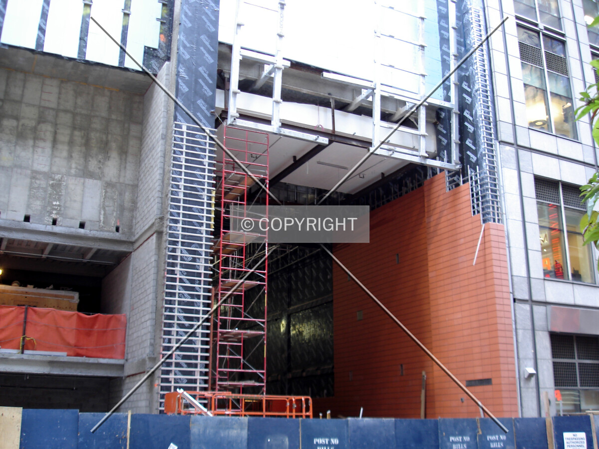 Terracotta walls at the rear section
