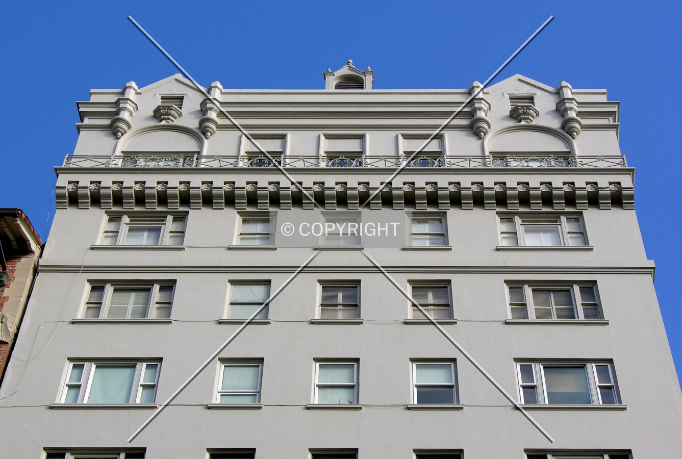 Upper floors from the south