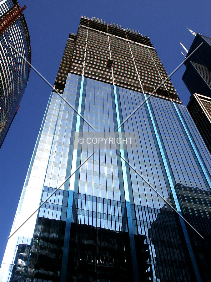 Looking up from the northwest