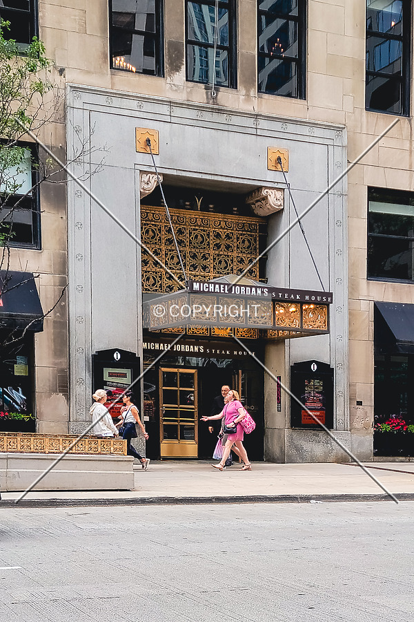 Entrance to Michael Jordan's Steakhouse on the west; July 17, 2021