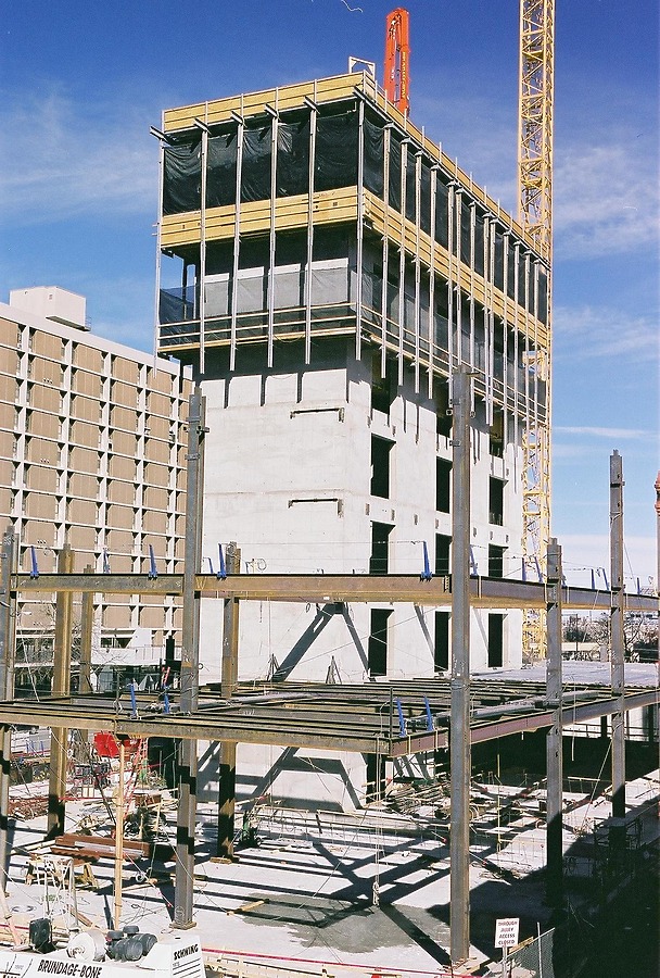 Looking north as the core rises