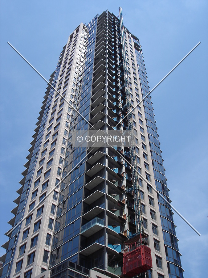 Looking up the front and 24th street sides