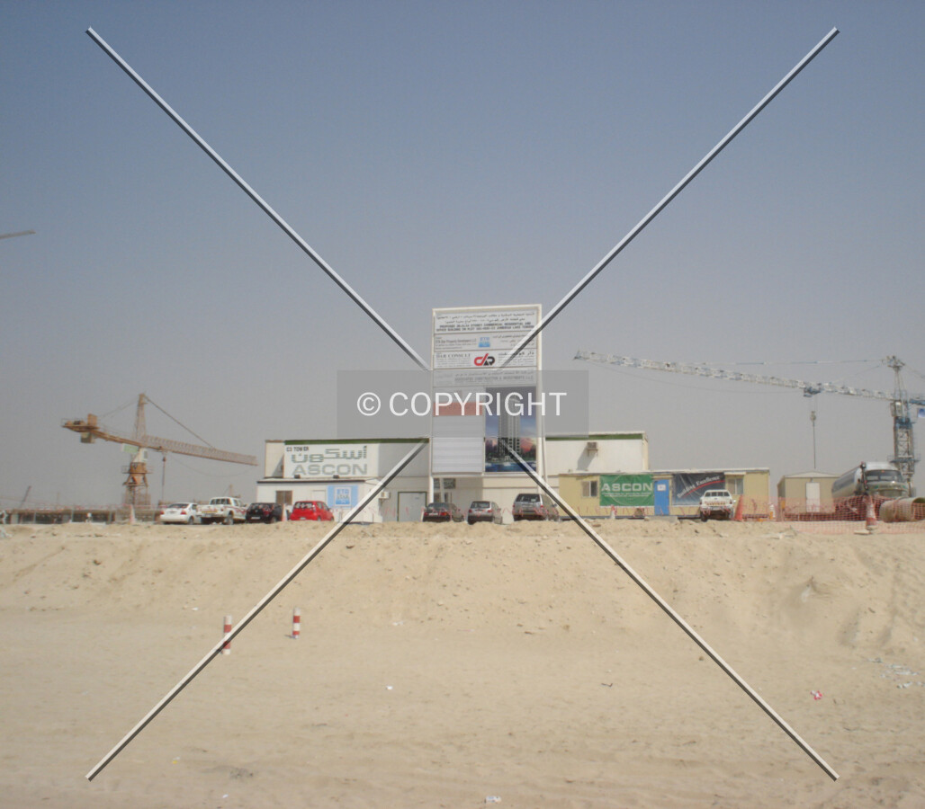 View over the construction site