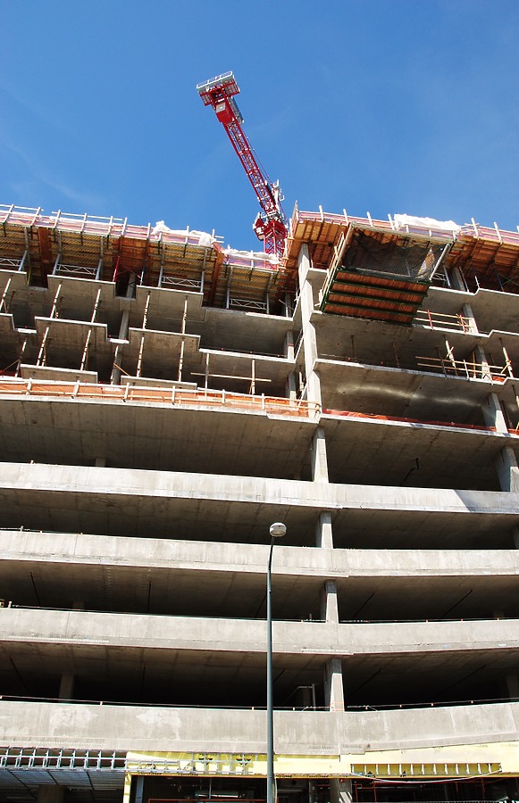 Looking up from the east