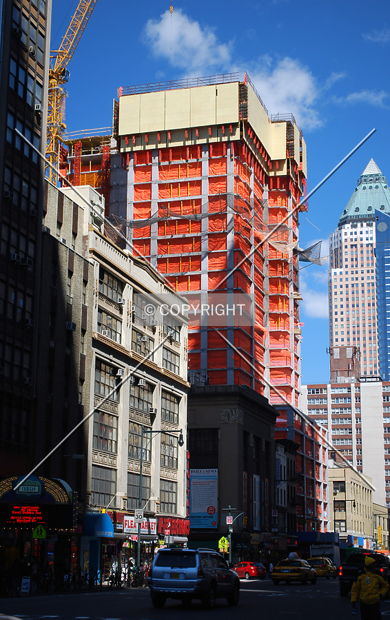 Looking up 8th Avenue from 42nd Street