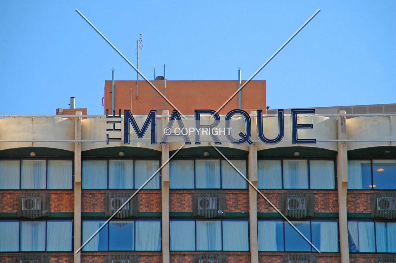 Signage at the top