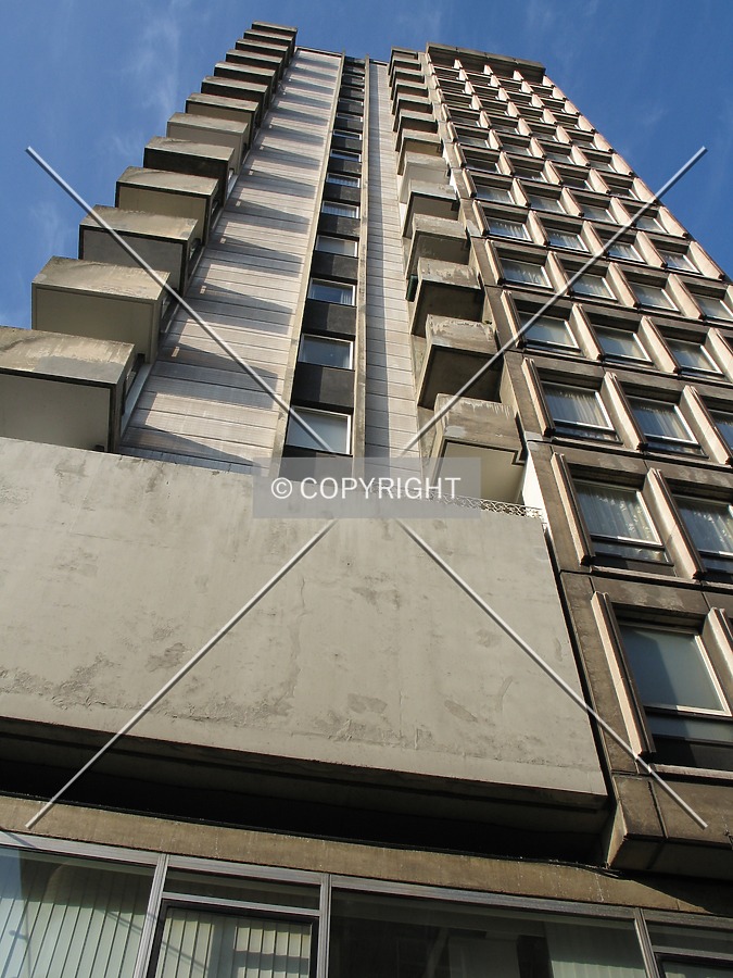 Looking up from the south