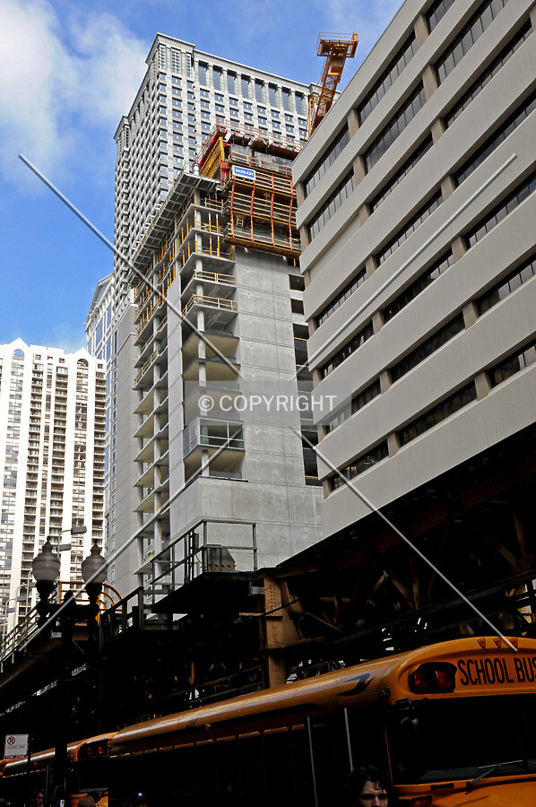 Looking up the southeast corner from Lake Street