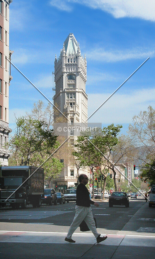 Distant view from the south on Broadway