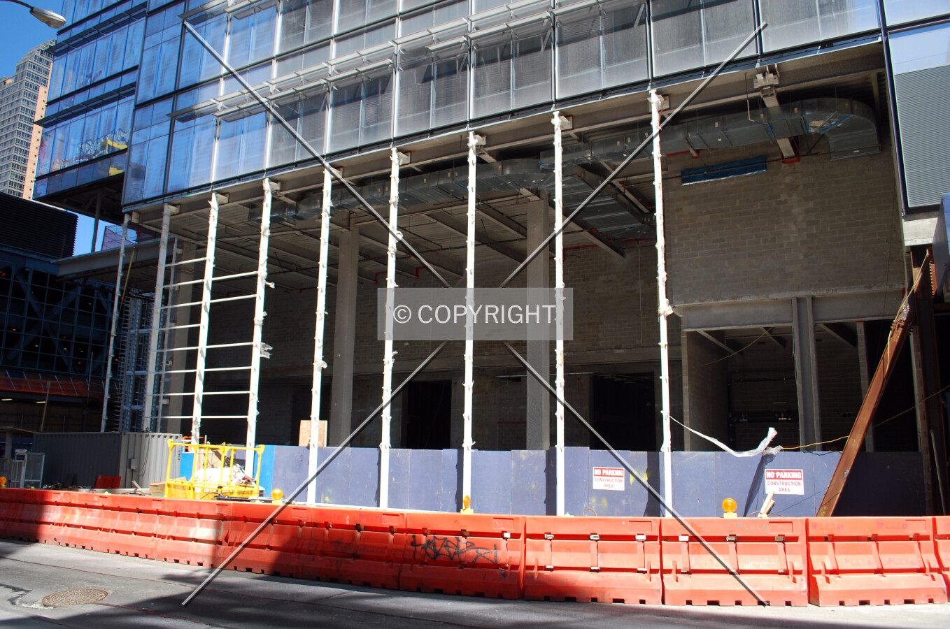 Base along 41st Street