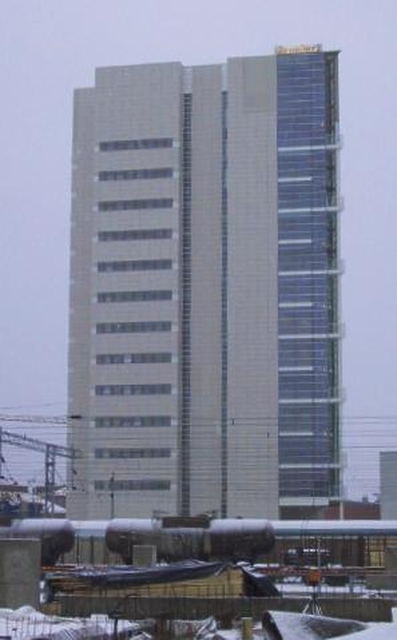 Front elevation on winter