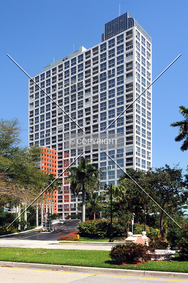 View from the northwest across Brickell Avenue