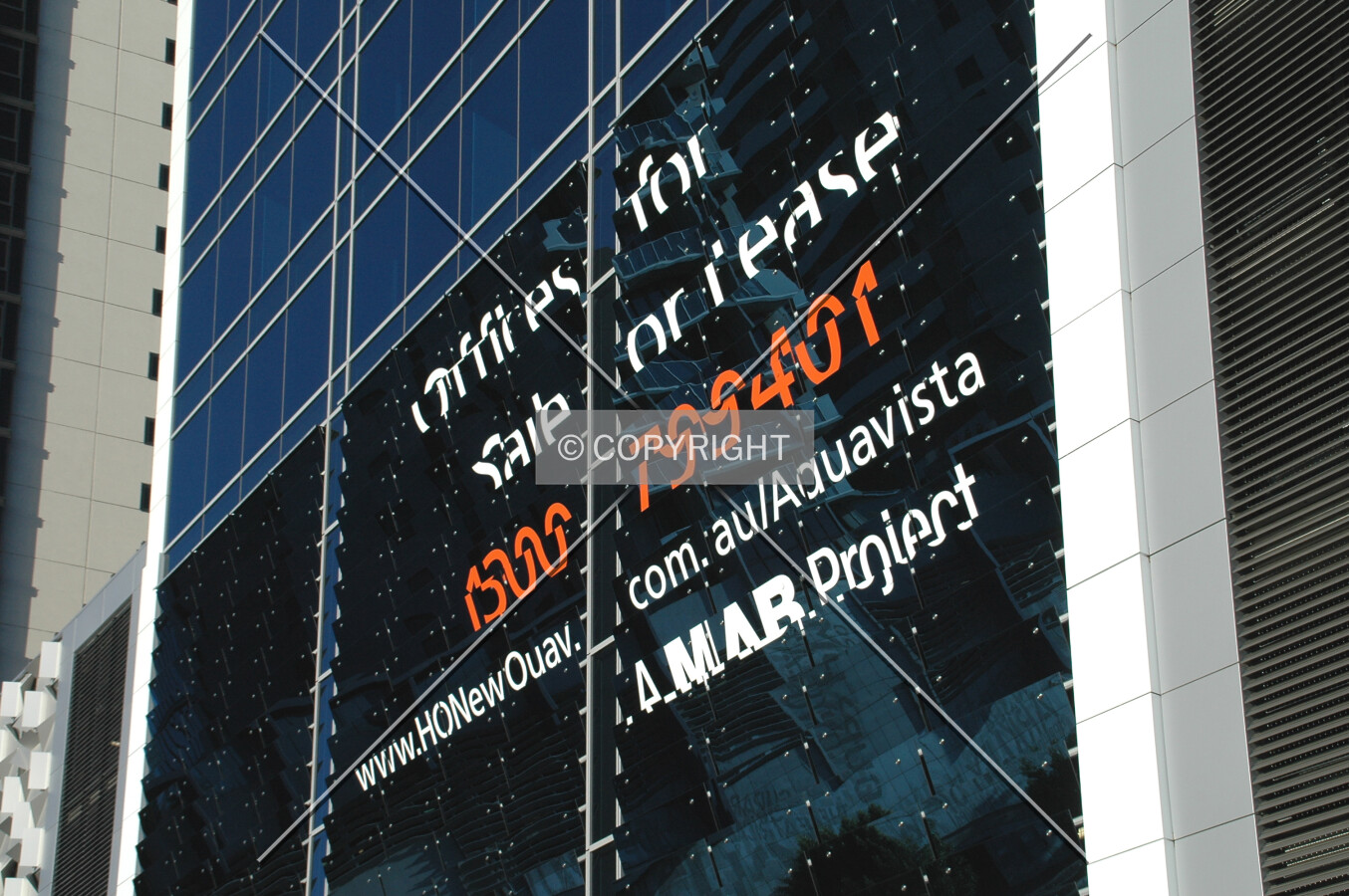 Signage on the east side
