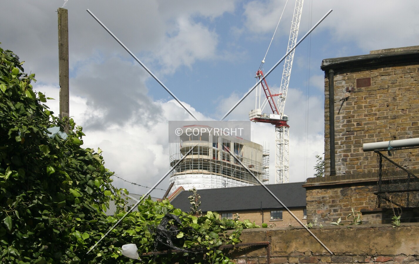 View northeast of the top from Dalston Lane