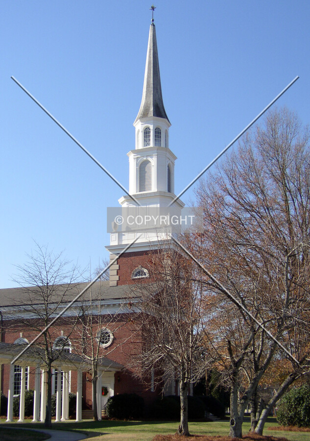 Looking west from the front church lawn
