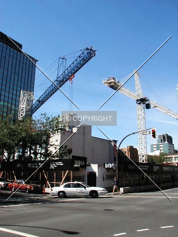 Three crane construction site - September 13, 2003