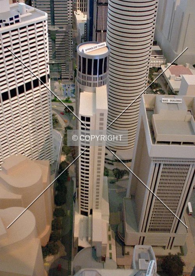 Springleaf Tower in the Singapore city model at URA Centre