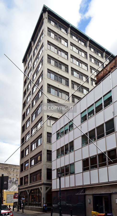 View from the northwest on Sansom Street