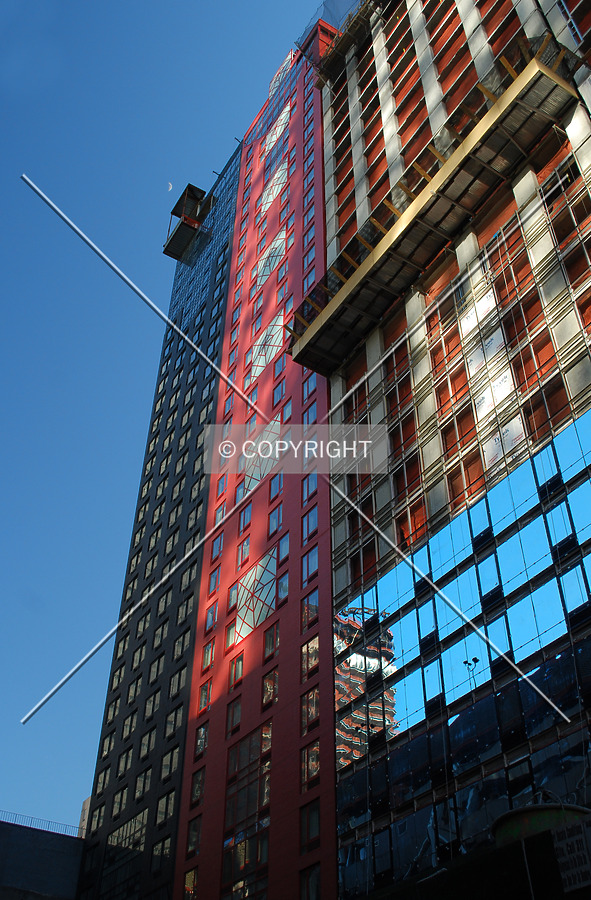 Looking up from West 40th Street