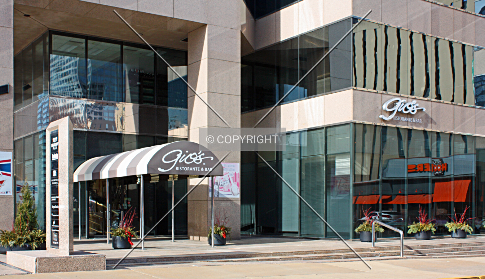 Gio's Ristorante & Bar entrance on the east side; January 1, 2015