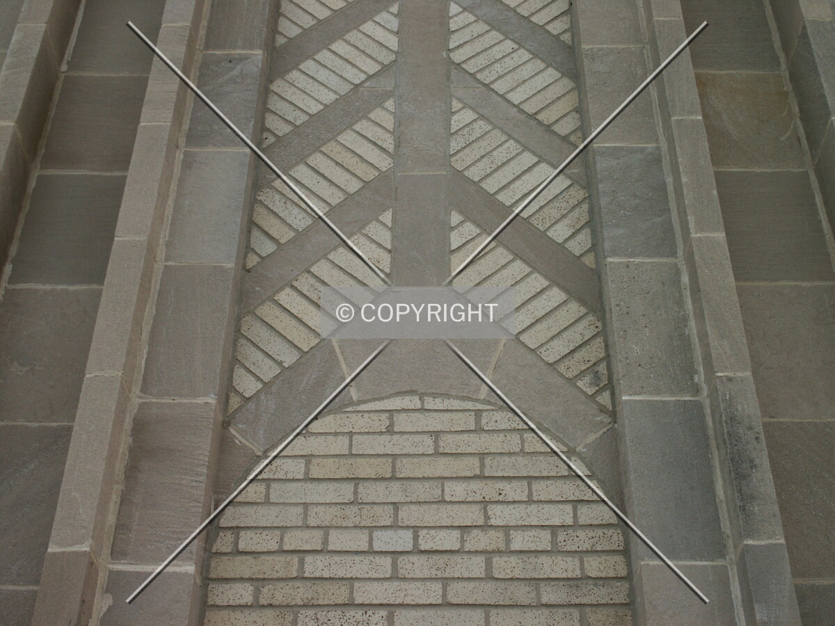 Brickwork on the north side of the 22nd storey