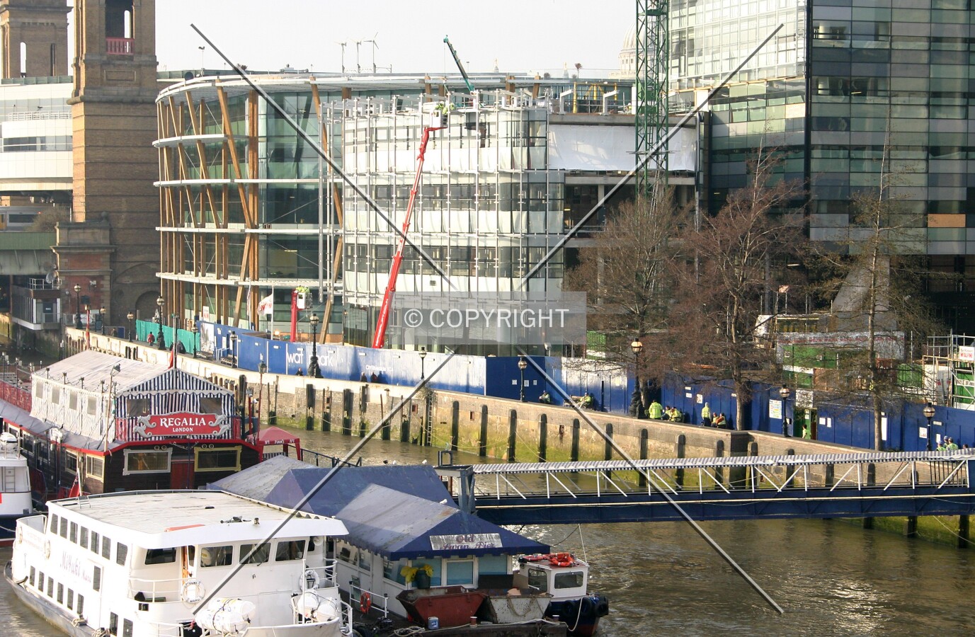 View northwest of the south wing from London Bridge