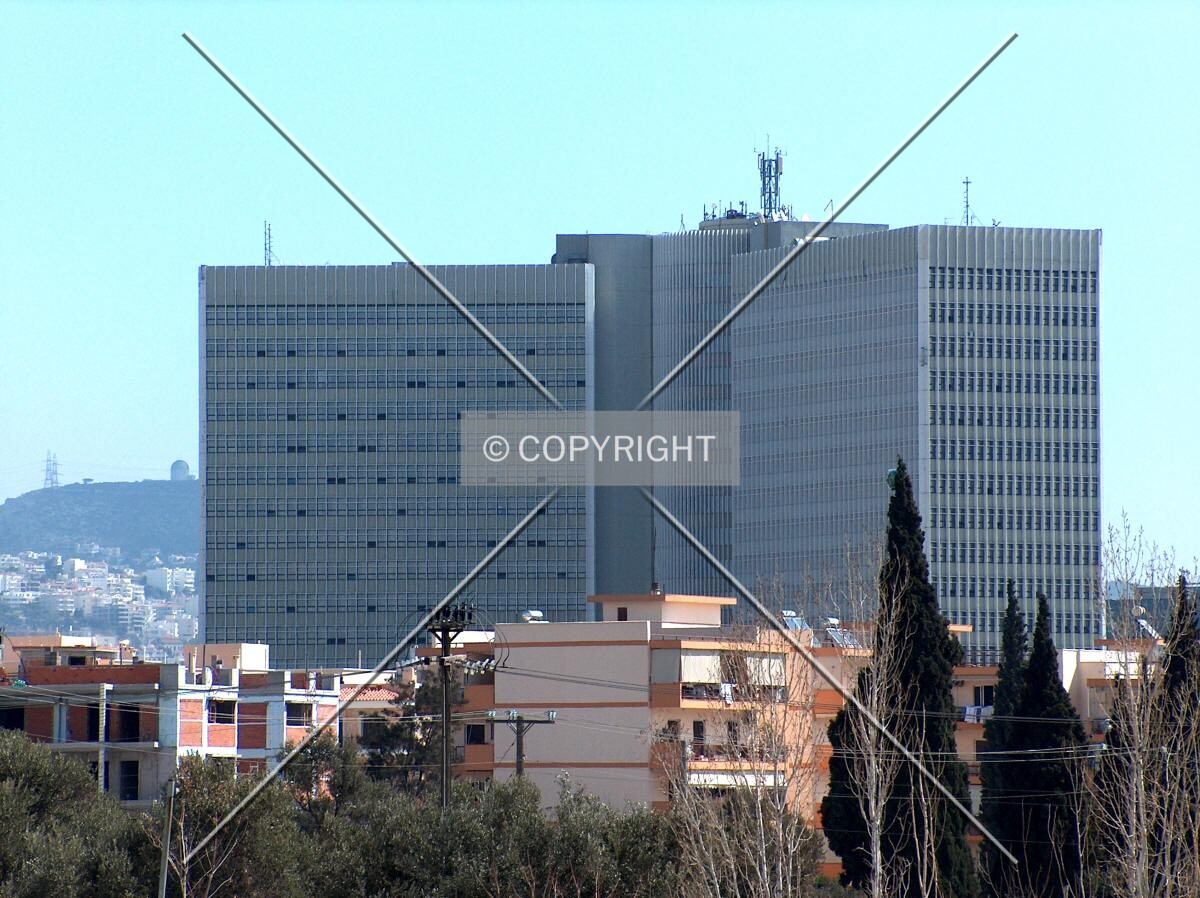 Distant view of the building from the Neratziotissa Metro Station