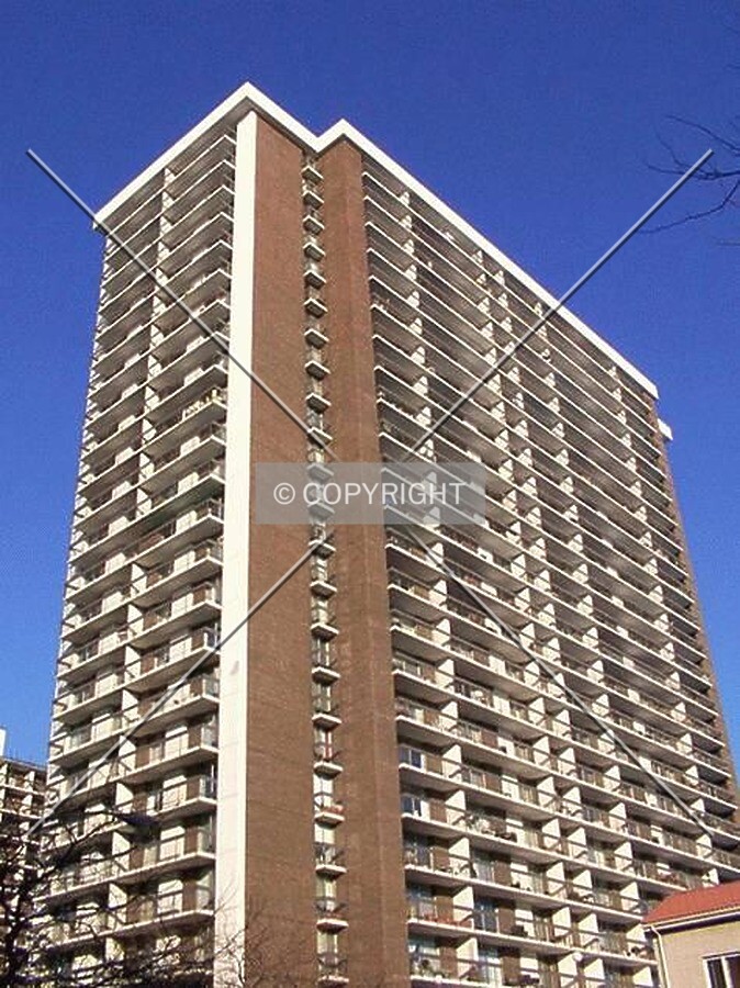 West & south facades