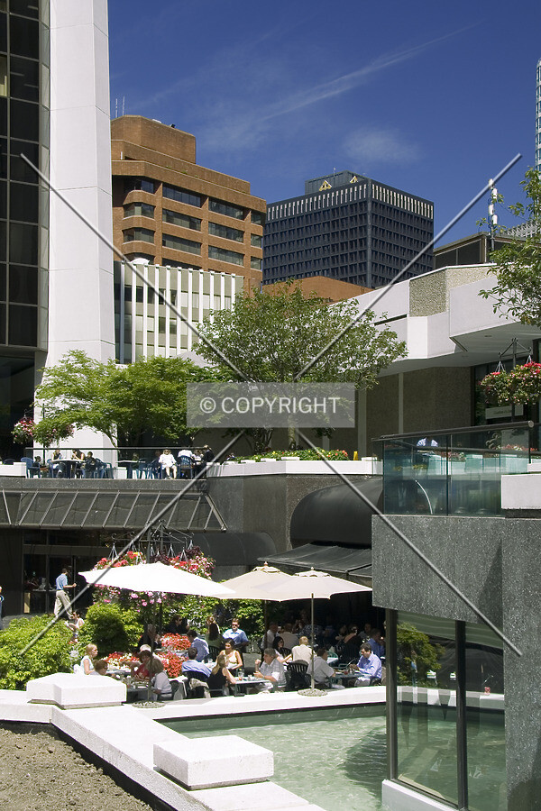 Plaza in front of the building