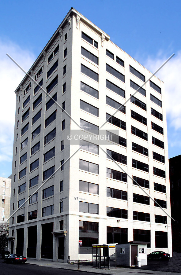 View from the southwest across Franklin Street