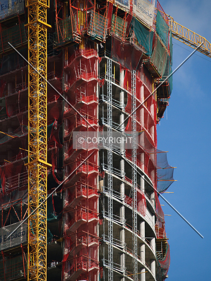 Detail of the top floors