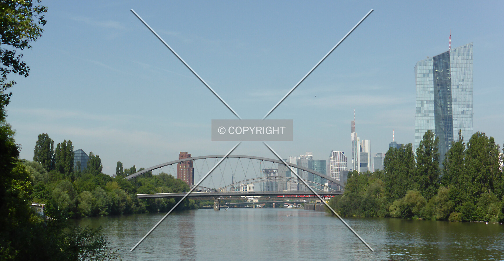 ECB headquarter and the Frankfurt skyline