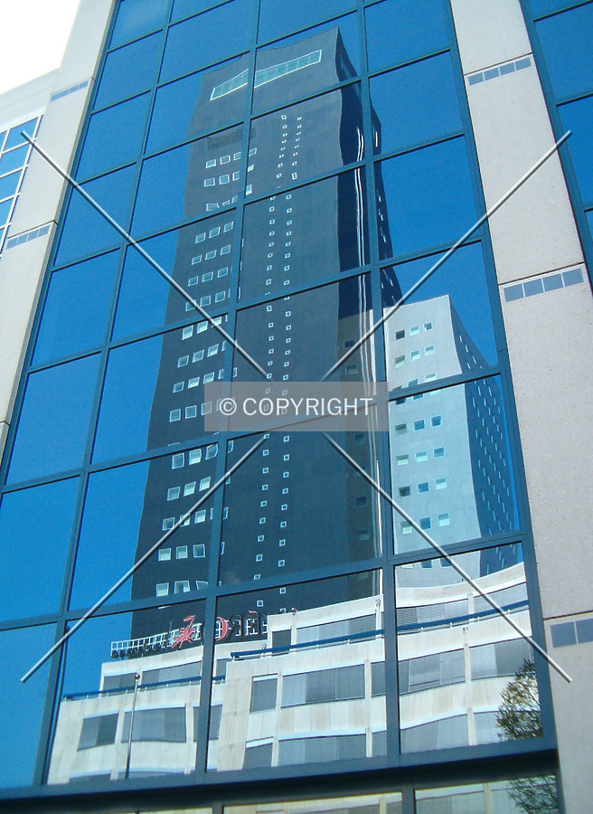Reflection in an opposite building