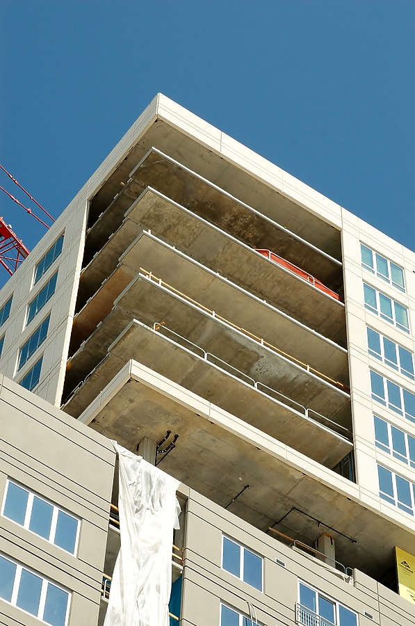 Looking up at the upper levels