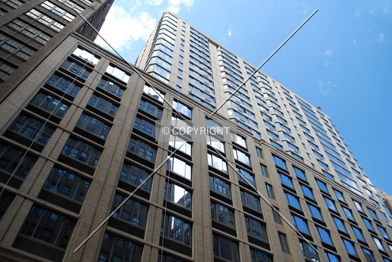 Looking up from West 38th Street