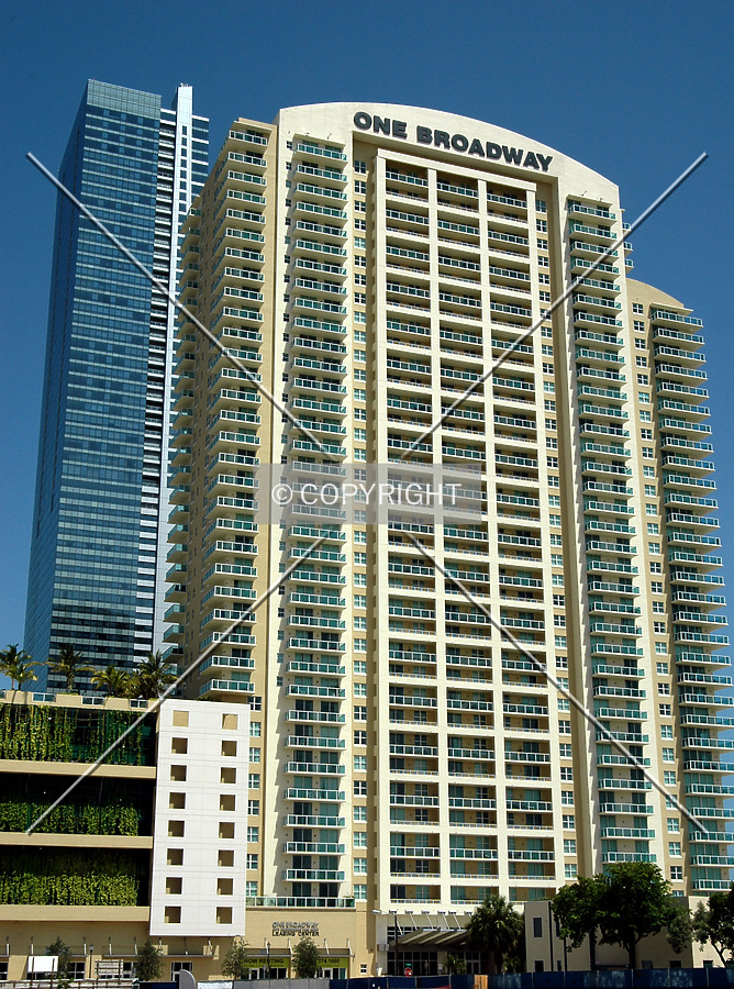 Looking up from the west