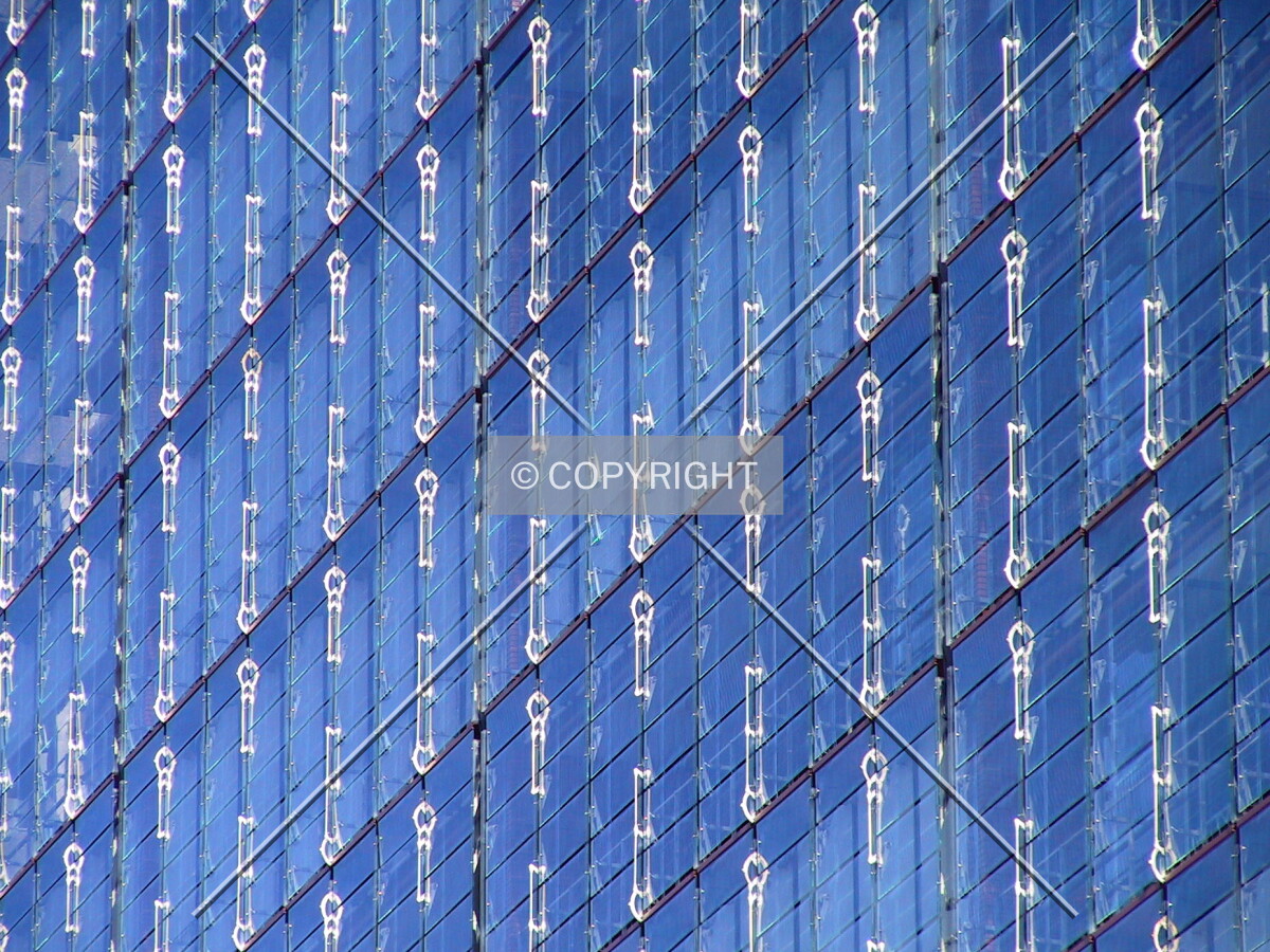 Glass louvres on the east side