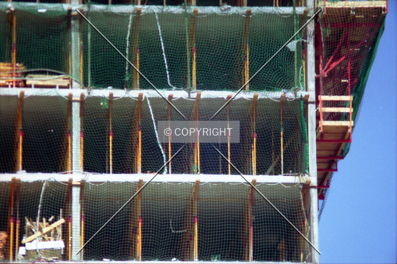 Section of the concrete frame