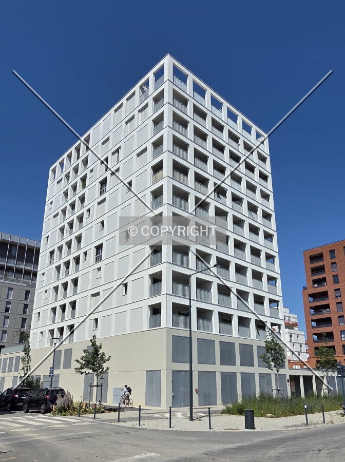 Southwest corner view from Avenue Gaston Monnerville.