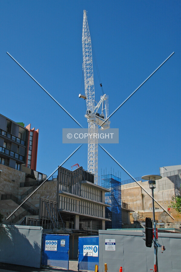 View of the crane from Bowman Street