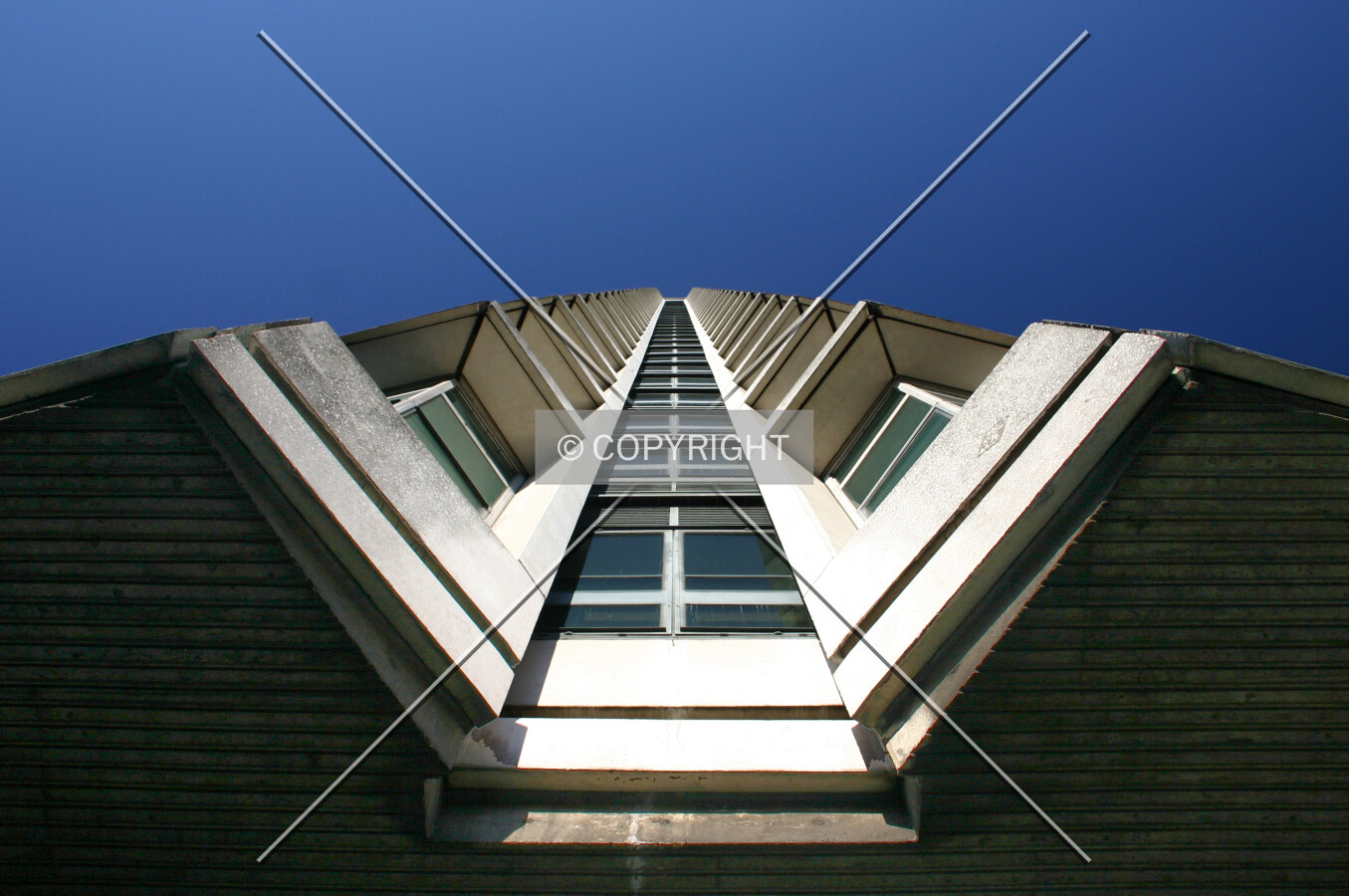 Looking directly up the south side showing the overhang