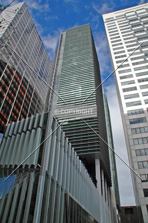 Looking up from Little Bourke Street