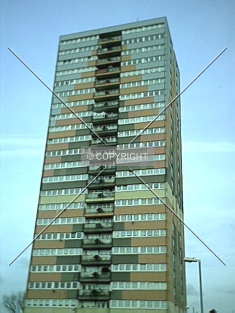 Exterior view showing the ghastly colour scheme!