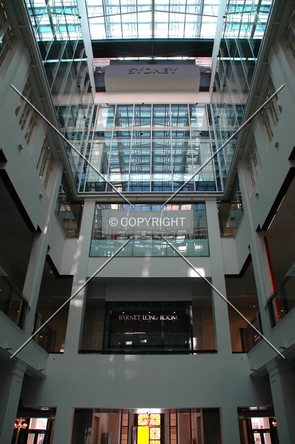 The central atrium and glass roof